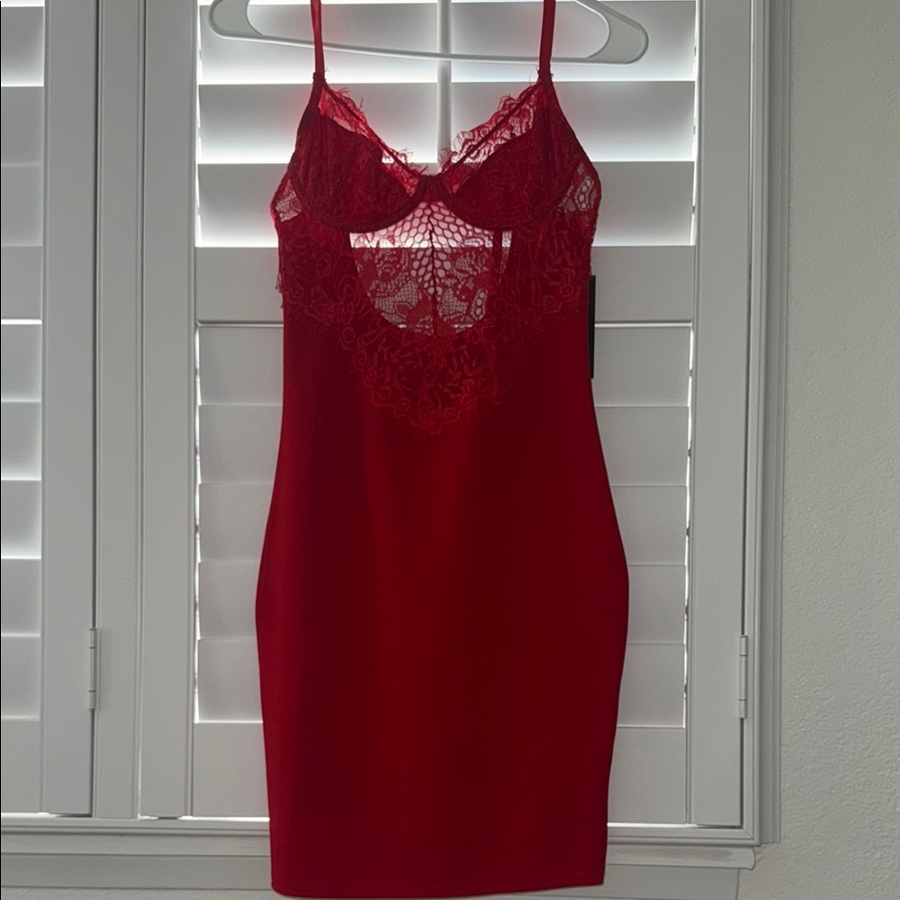 Fashion Nova Scarlet Lace Chemise
